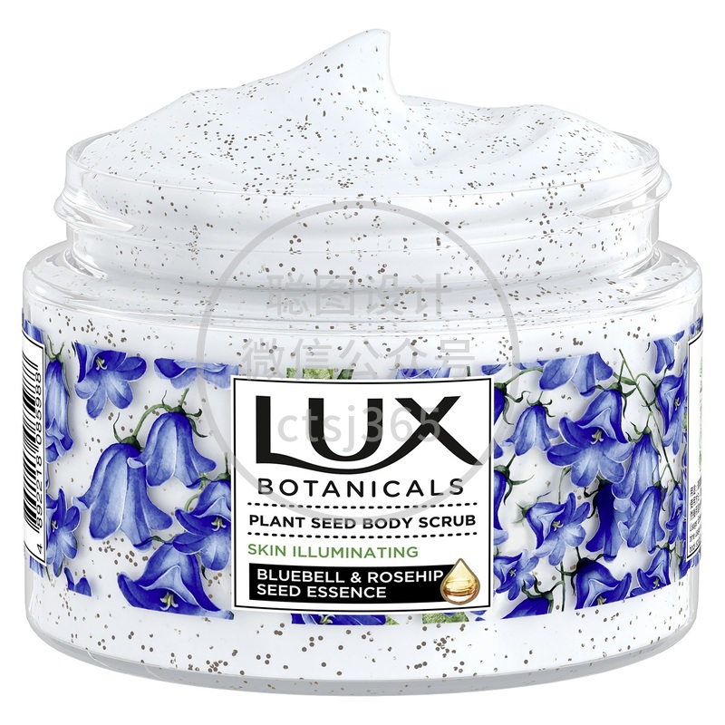 LUX Botanicals丽仕植物籽身体沐浴磨砂膏 - 蓝风铃香 290克 060863