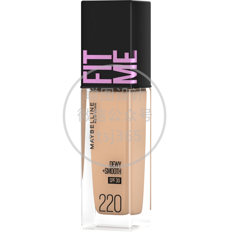 Maybelline FIT ME! 水润柔滑粉底液 220 健康偏黄色 水润奶油肌  [ SPF 30 ] 30毫升 070292