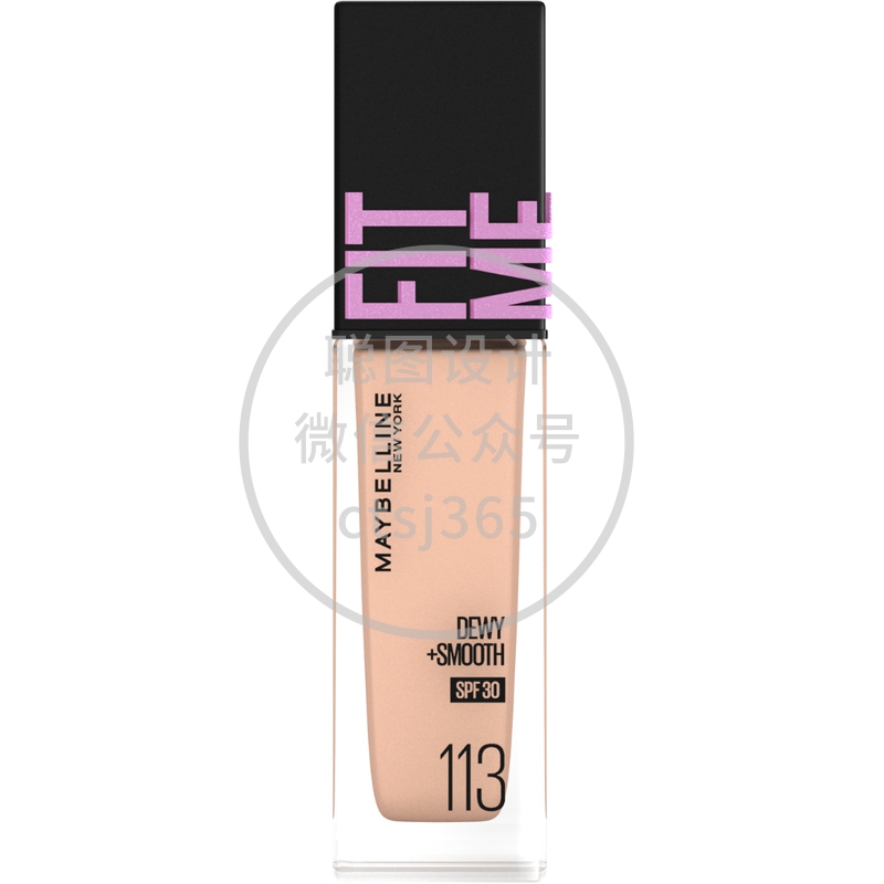 Maybelline FIT ME! 水润柔滑粉底液 113 白皙红润色 水润奶油肌  [ SPF 30 ] 30毫升 070334