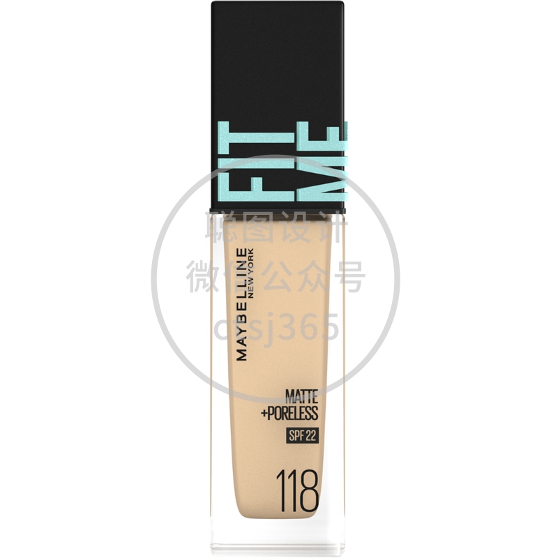 Maybelline Fit me! 反孔特雾粉底液 - 118 浅米色 30毫升 070433