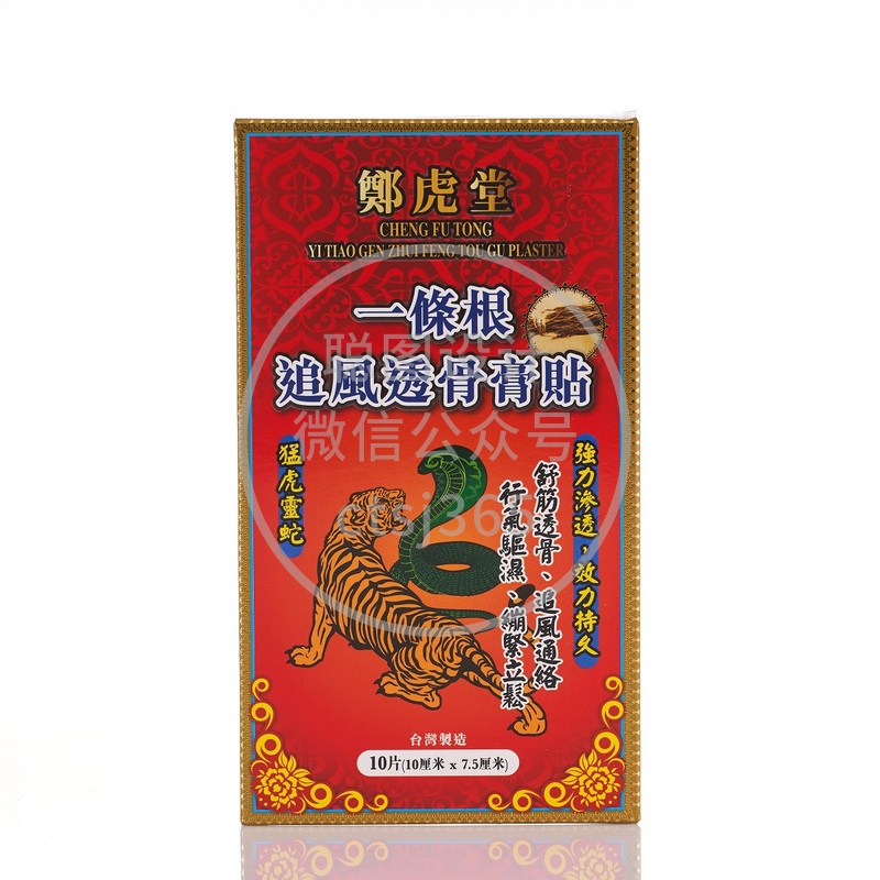 Cheng Fu Tong郑虎堂 一条根追风透骨膏贴 10片 203489