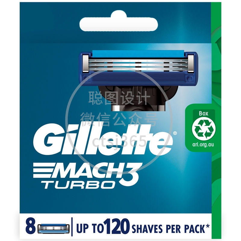 Gillette吉列Mach3锋速3突破系列剃须刀头 8片 225524