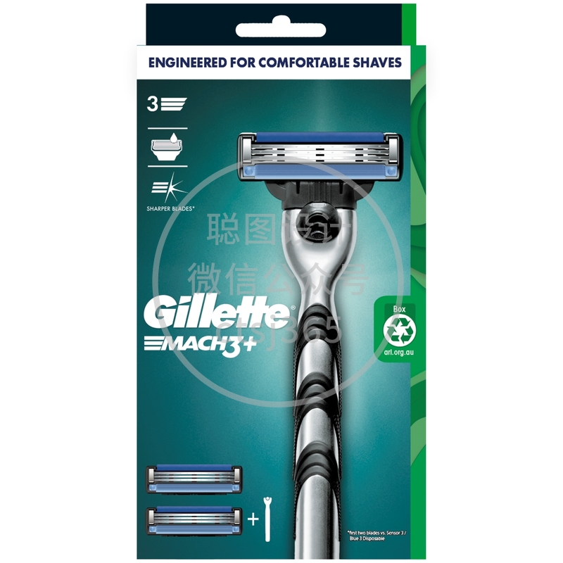 Gillette吉列Mach3锋速3系列剃须刀 刀架 1件 + 刀头  2片 227728