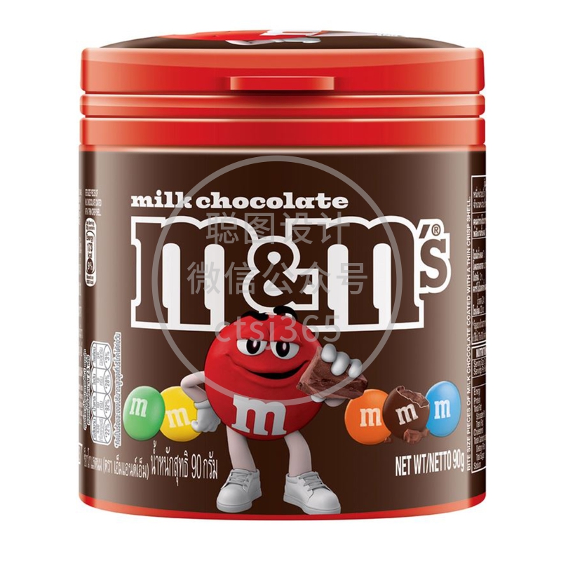 M&M'S牛奶朱古力樽装90克 374371