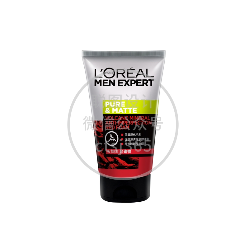 L'Oreal Paris Men Expert男士清爽控油火山矿物净肤洁面乳 100毫升 403295