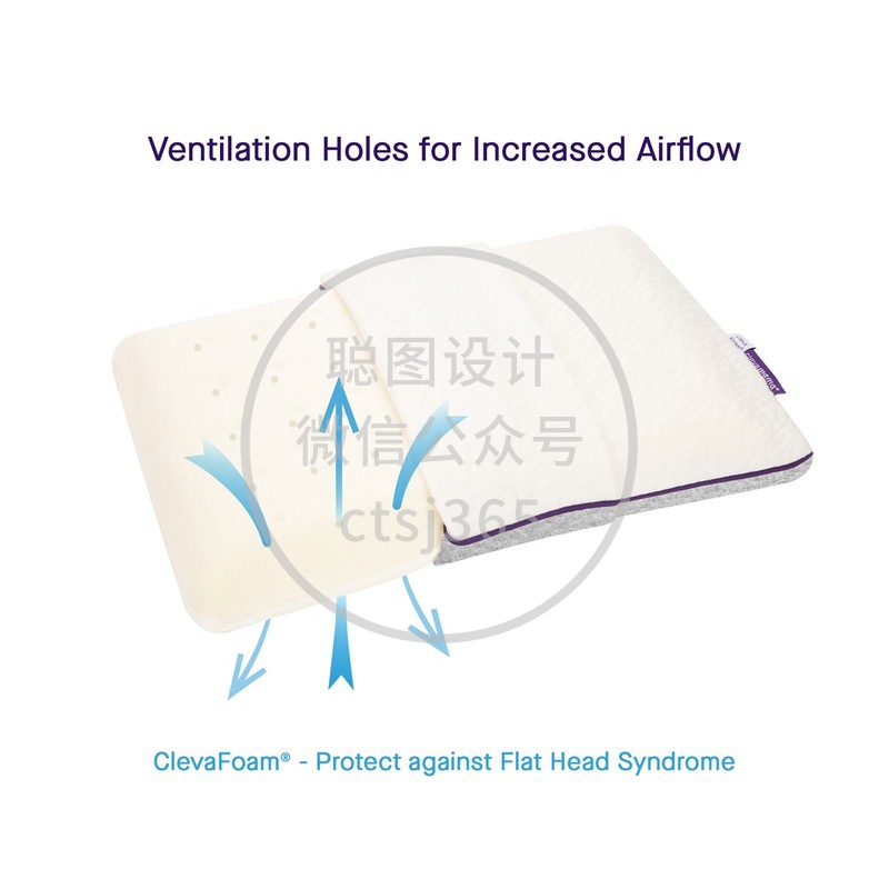 Clevamama Clevafoam婴儿枕头 (0-12个月适用)  1件 420950