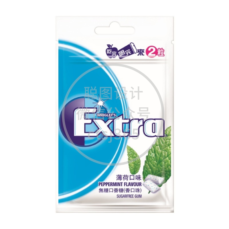 Extra益达Professional无糖香口珠(强劲薄荷)-PP 20粒 713362