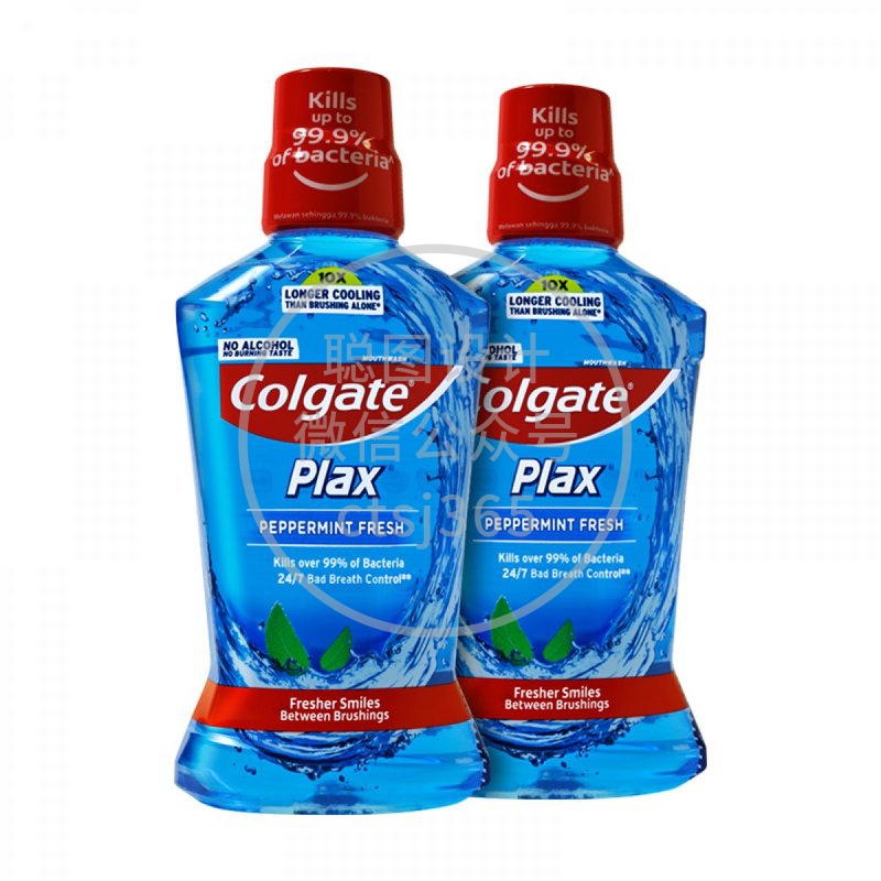 Colgate Plax高露洁贝齿特凉薄荷漱口水 500毫升 x 2支 826545