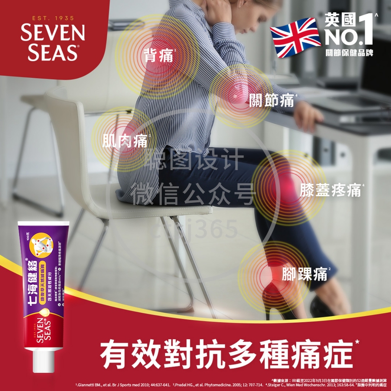 Seven Seas七海健络康复草天然减痛膏 100克 855361