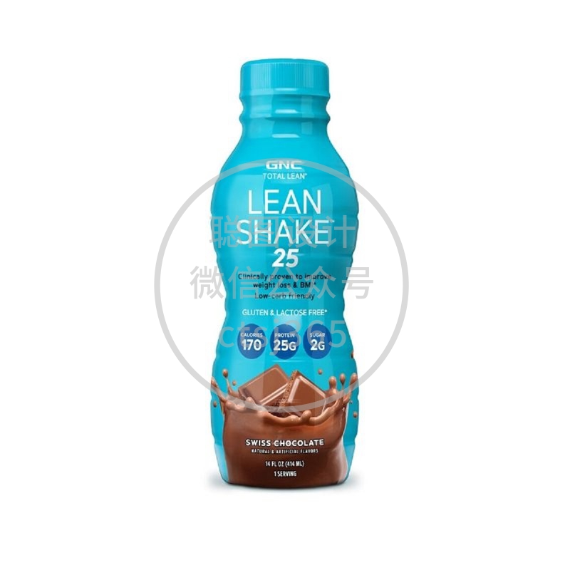 GNC Lean Shake 25轻营代餐单樽饮品-朱古力 414毫升 869107