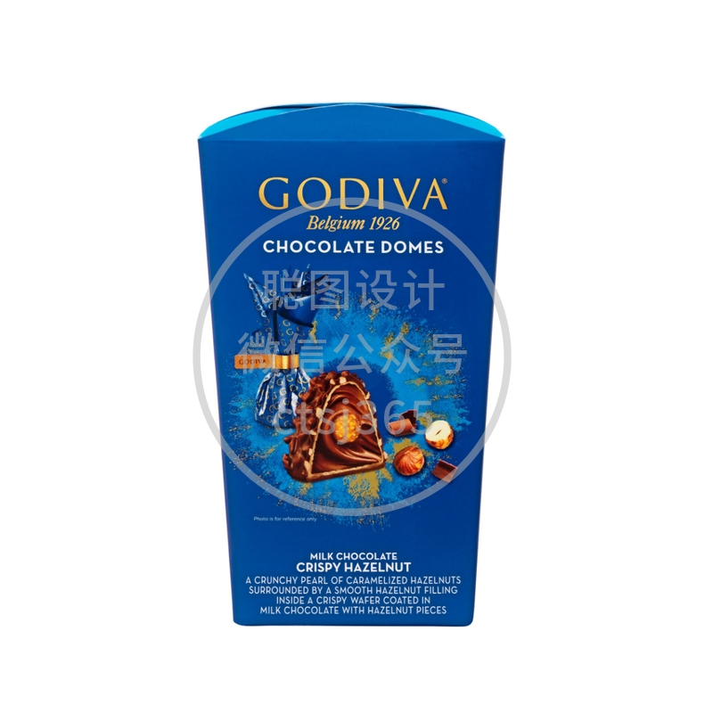 GODIVA DOMES榛子牛奶巧克力脆球 120克 955906