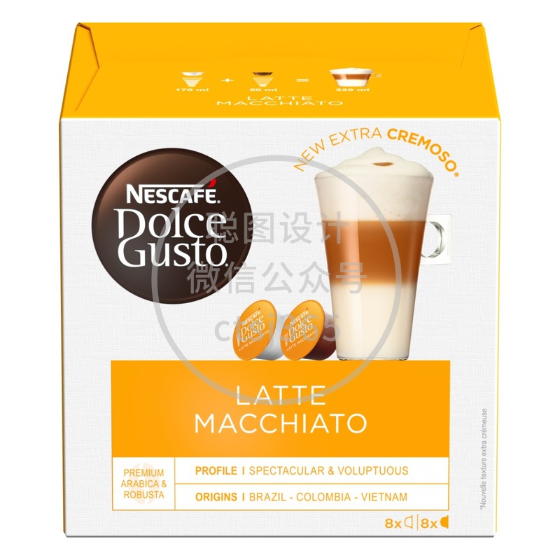 NESCAFE雀巢咖啡Dolce Gusto奶泡咖啡胶囊8粒 + 牛奶胶囊 8粒 981209