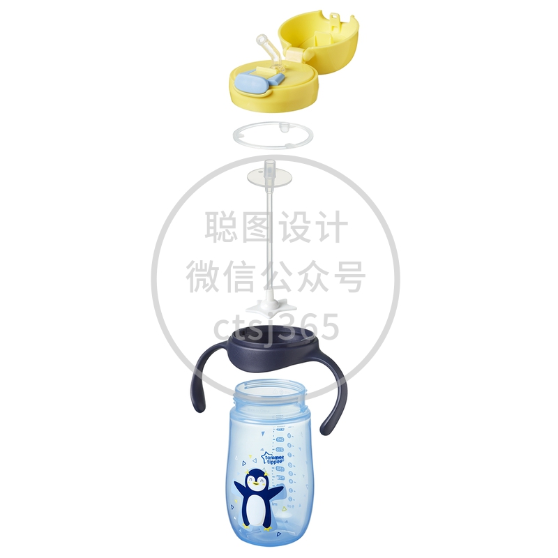 Tommee Tippee 双耳防漏吸管杯300毫升 992123