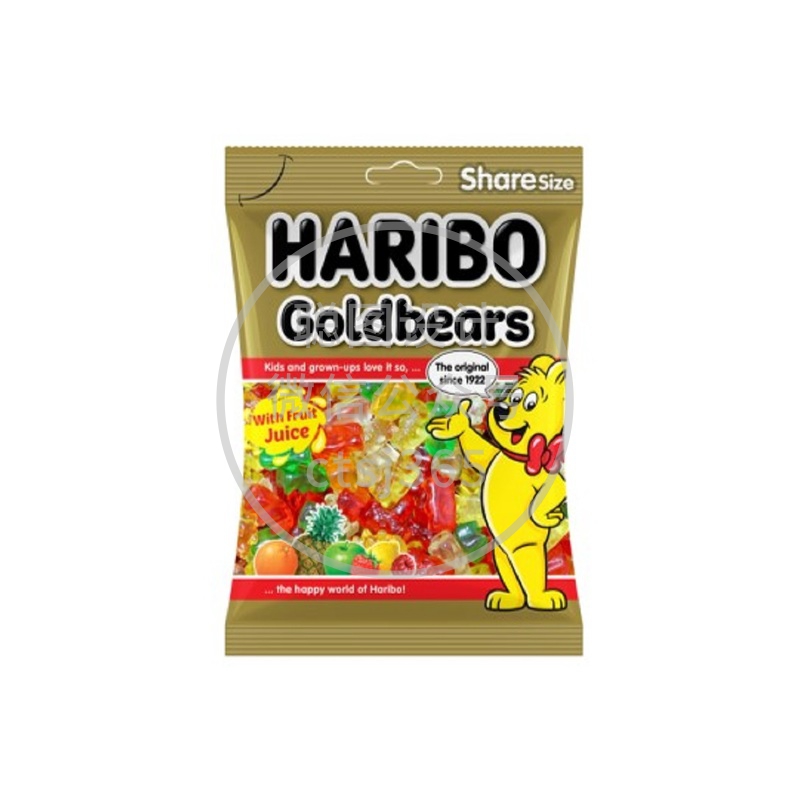 Haribo哈瑞宝金熊迷你杂果橡皮糖 80克 996454